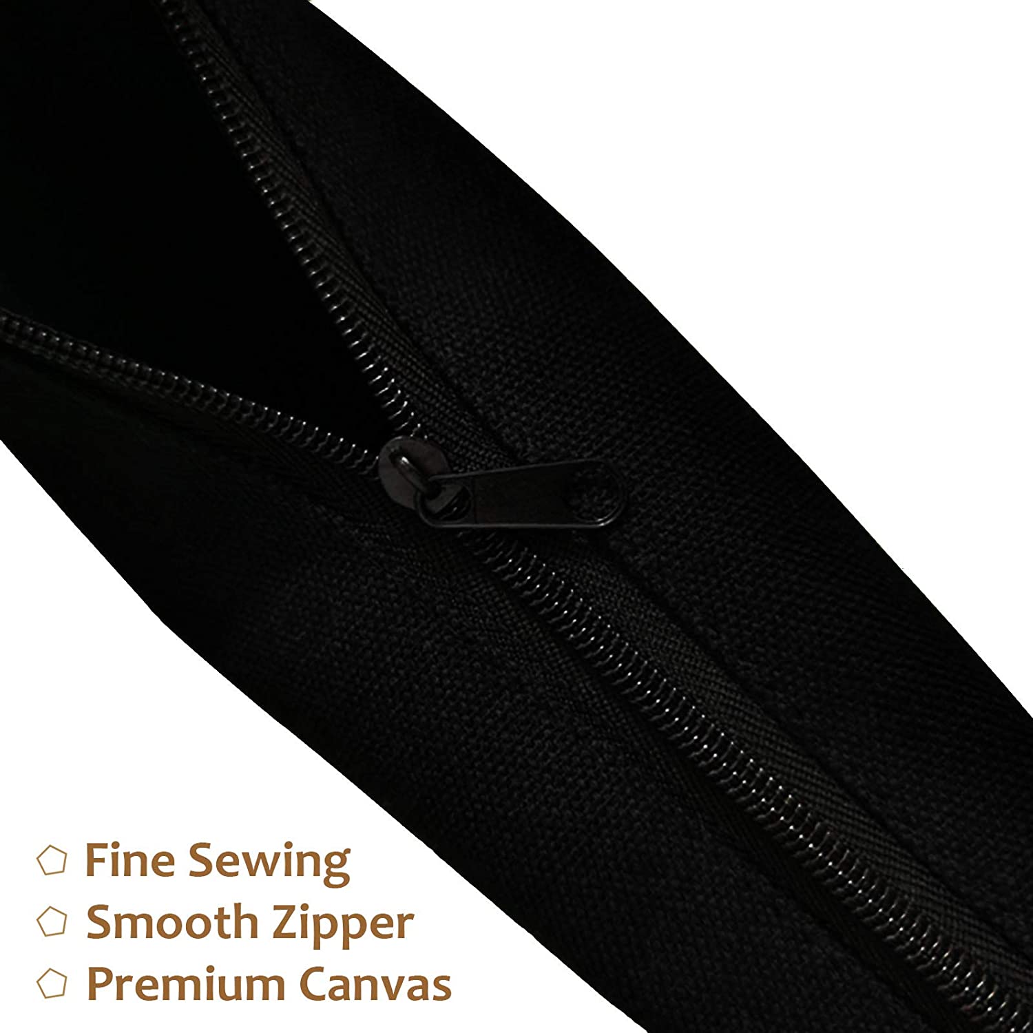 Black Canvas Pouch for Women, 12 KOOLMOX 9x7 Inch Large Blank Canvas Makeup Bag with Zipper, Canvas 