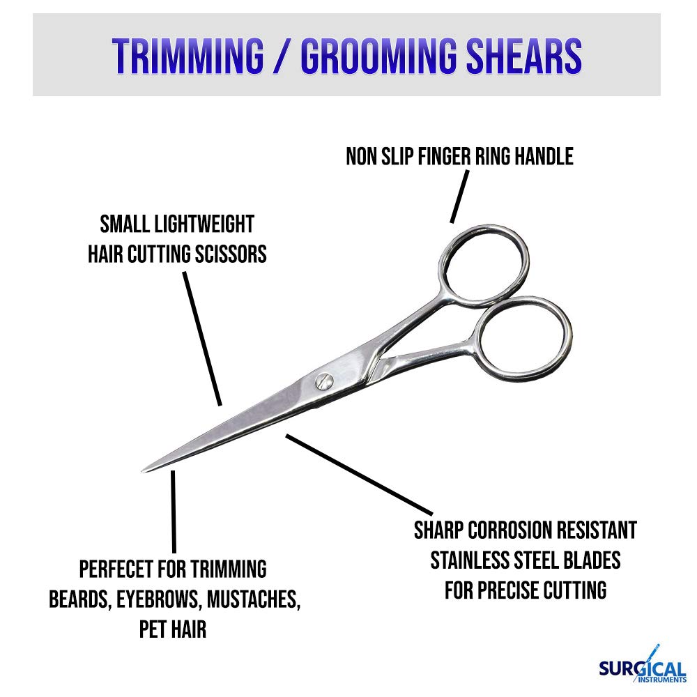 Professional Hair Cutting Scissors Set, Barber Shears Set, Beard Trimming Scissors, Grooming Thinn