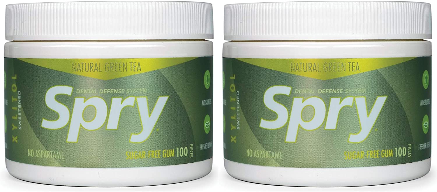 Spry Fresh Natural Xylitol Chewing Gum Dental Defense System Aspartame