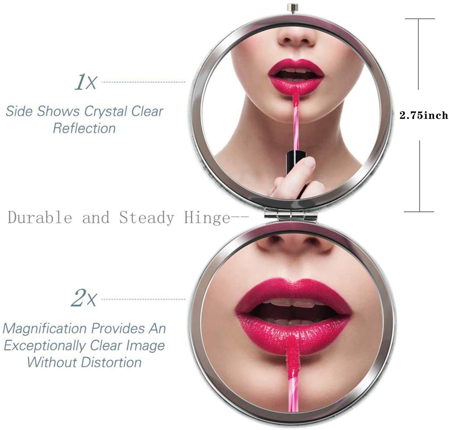 Pack of 9 Compact Pocket Makeup Mirrors Set Include 1 Bride to Be Mirror and 8 Bride