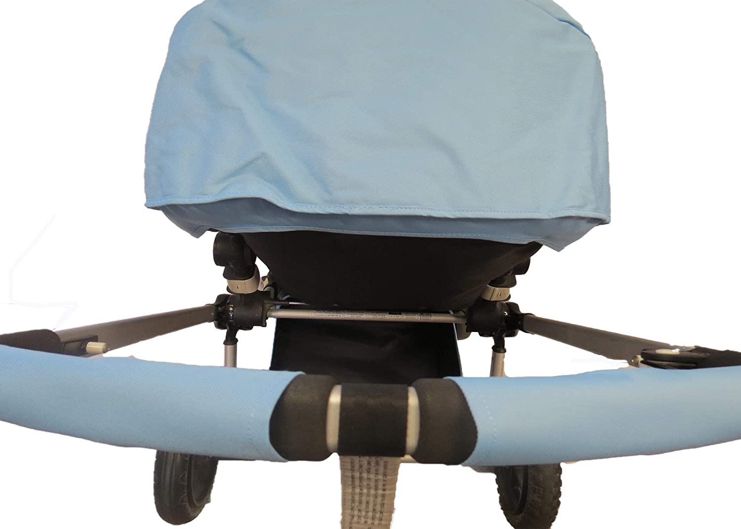 Light Blue Sun Shade Canopy and Large Under Seat Storage Basket Plus