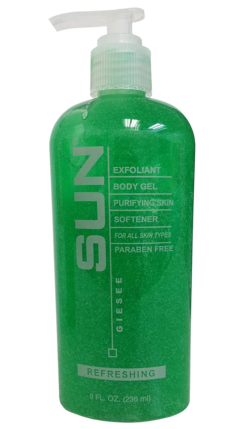 Sun Labs Loofah Sponge Mitt with Unscented Exfoliating Body Scrub for Soft Skin - 8 fl. oz. Bottle