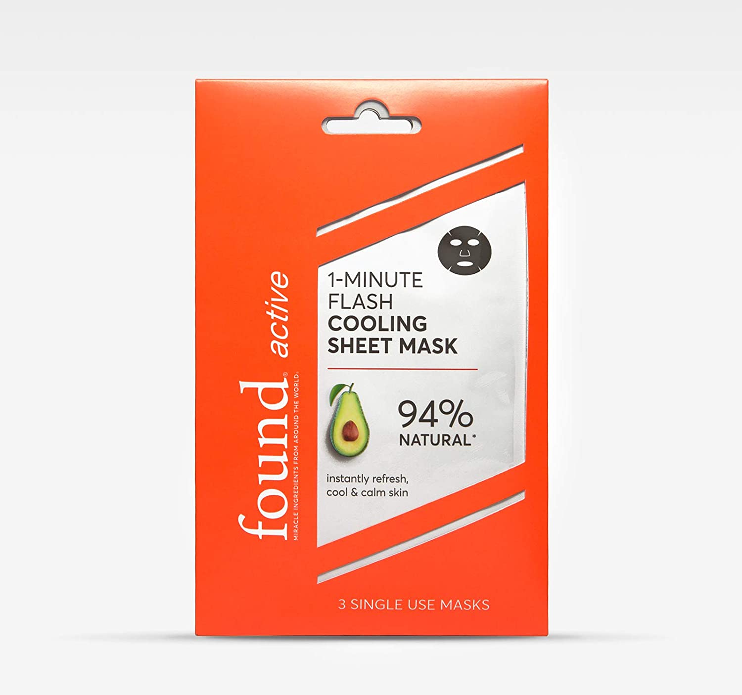 Found Active x Kate Upton 1-Minute Flash Cooling Sheet Mask, 3 Single Use Masks