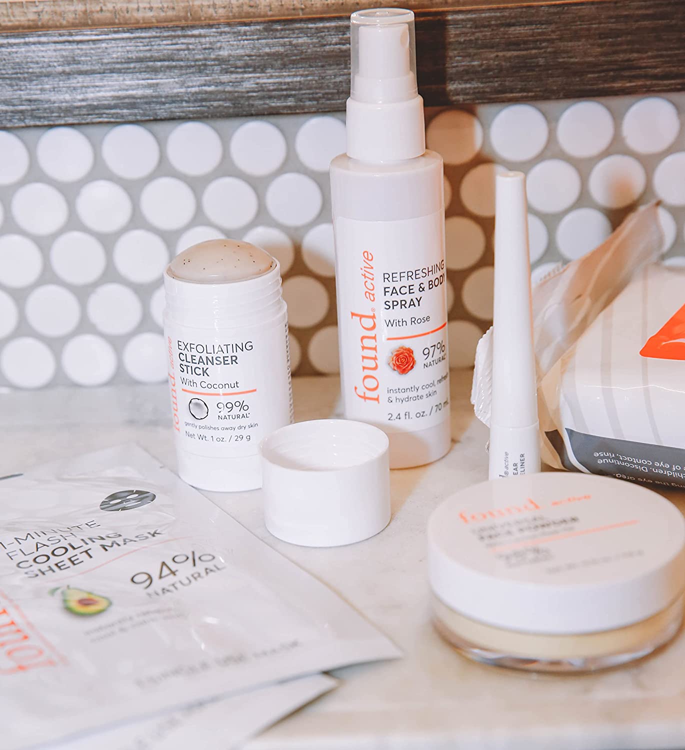 Found Active x Kate Upton 1-Minute Flash Cooling Sheet Mask, 3 Single Use Masks