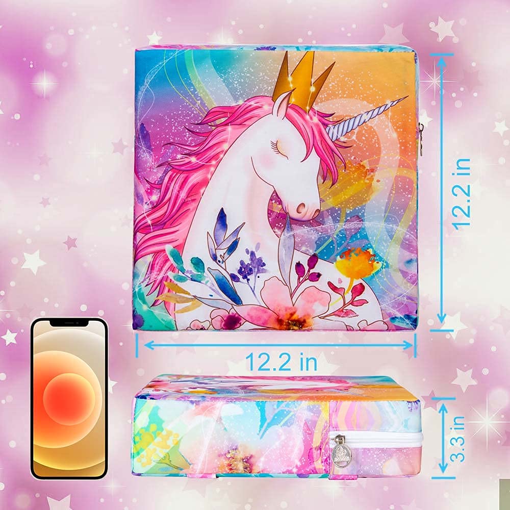 Booster Seat for Dining Table, Toddler Portable Increasing Cushion - Unicorn