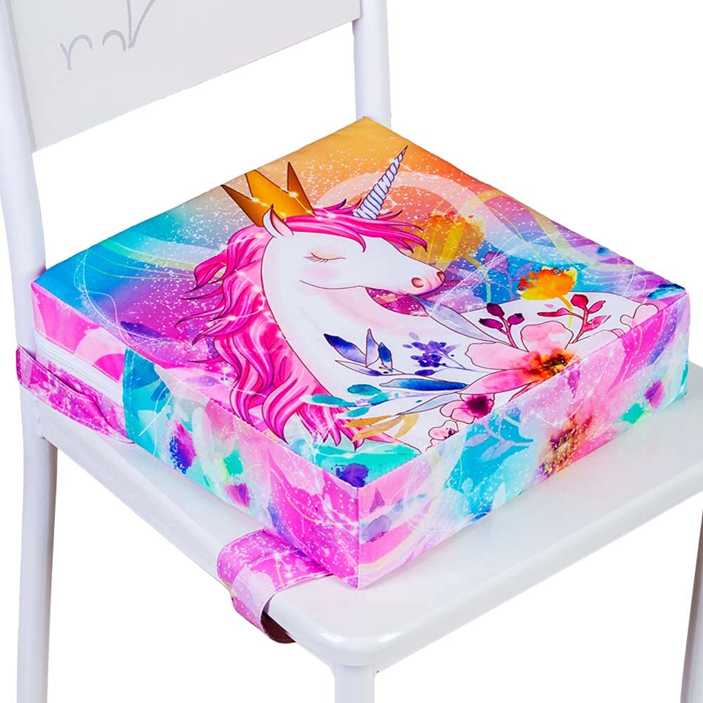 Booster Seat for Dining Table, Toddler Portable Increasing Cushion - Unicorn