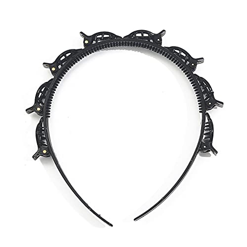 Black Braider Hair Clip Burst Pin Hairdo Bring Hair Hoop Multi storey Wisp Air Weave Head Hoop Styli