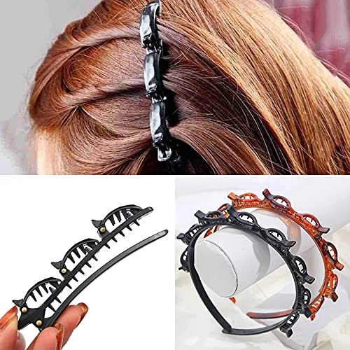 Black Braider Hair Clip Burst Pin Hairdo Bring Hair Hoop Multi storey Wisp Air Weave Head Hoop Styli