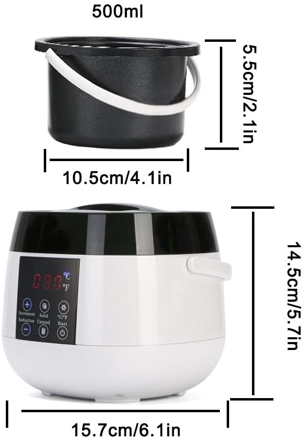 MQSS Wax Warmer Hair Removal Home Waxing Kit Women Men Painless at Home Waxing with 4 Packs Hard Wax