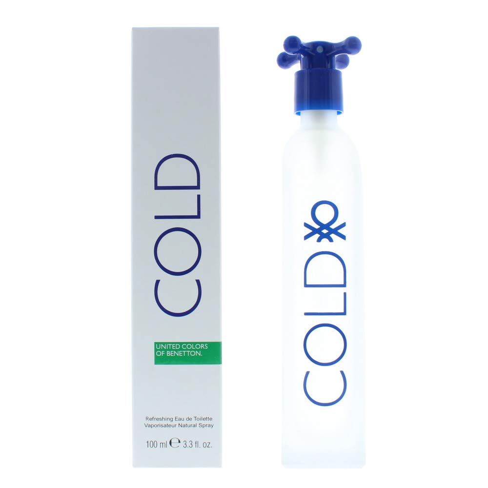 Benetton Cold for Men Eau de Toilette Spray, 3.3 Ounce