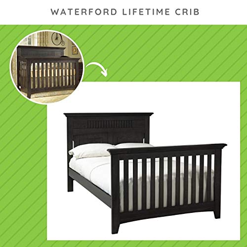 Full Size Conversion Kit Bed Rails for Baby Cache Cribs (Vintage Gray)