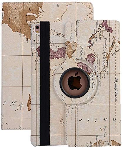 iPad Air 2 Case Cover, MeiLiio PU Leather Slim Smart Cover 360 Degree Rotating Stand Flip Folio Prot