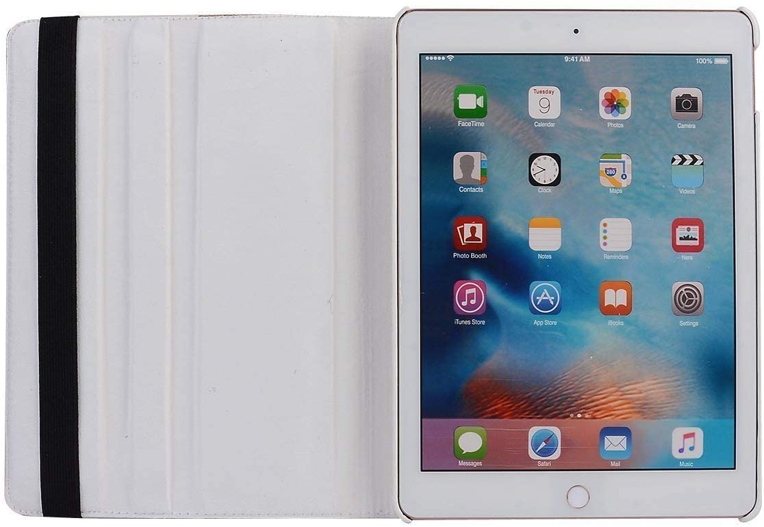 iPad Air 2 Case Cover, MeiLiio PU Leather Slim Smart Cover 360 Degree Rotating Stand Flip Folio Prot