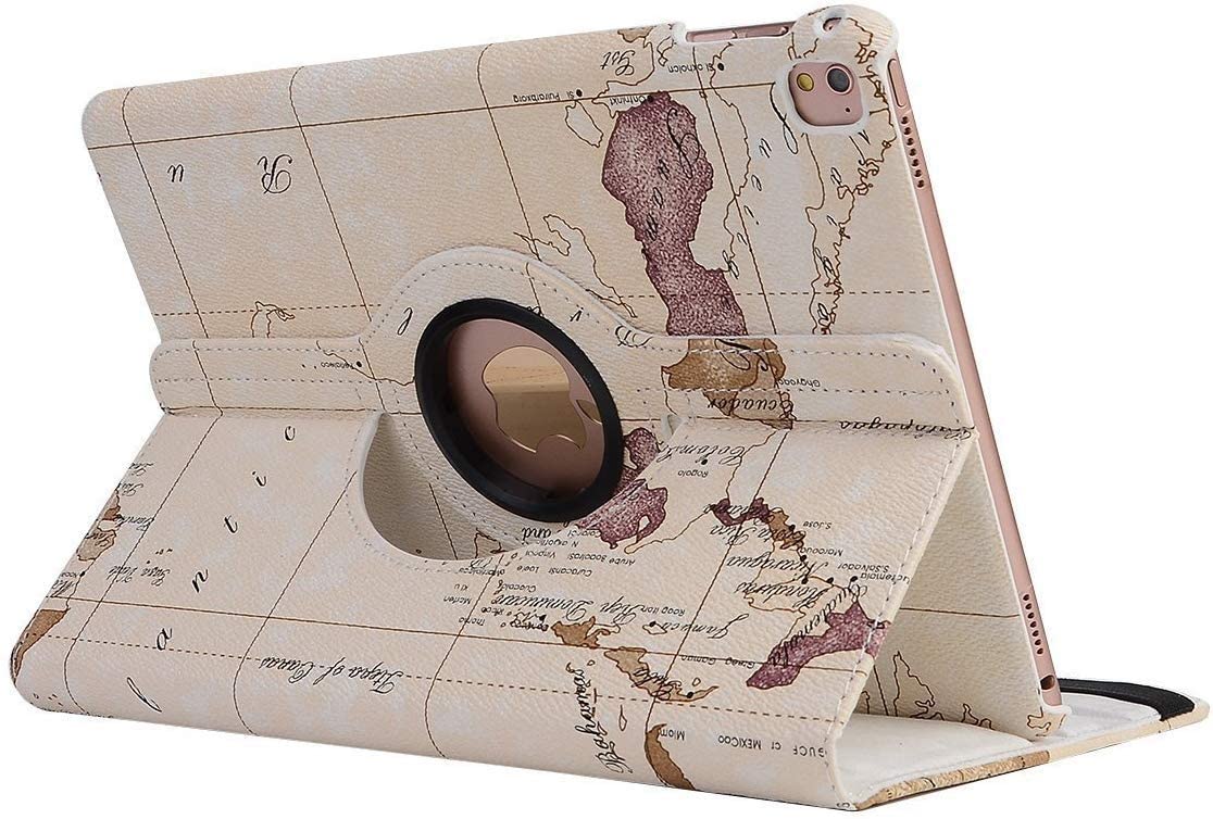 iPad Air 2 Case Cover, MeiLiio PU Leather Slim Smart Cover 360 Degree Rotating Stand Flip Folio Prot