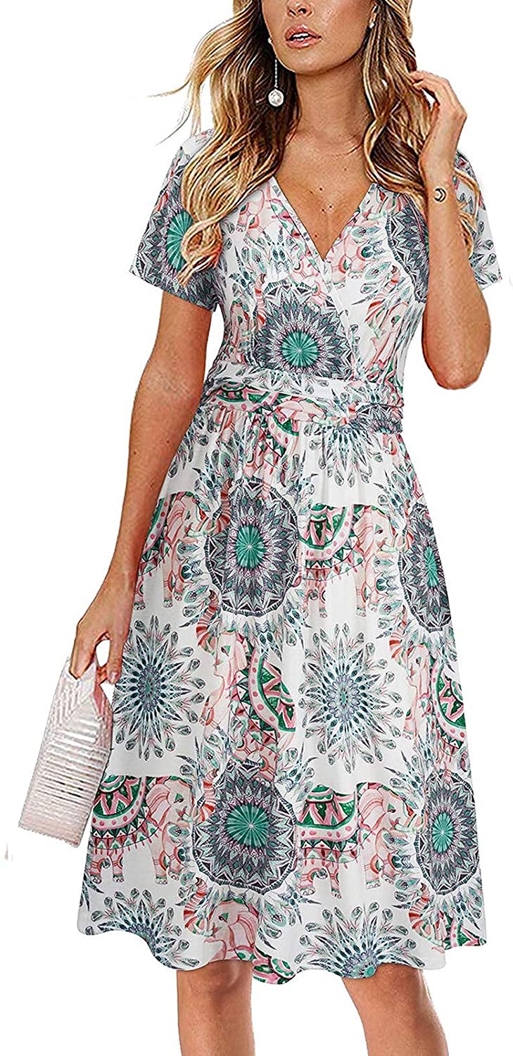 WYTong Women Summer Casual Sleeveless Mini Plain Pleated Tank Vest Dresses Beach Maxi Dress