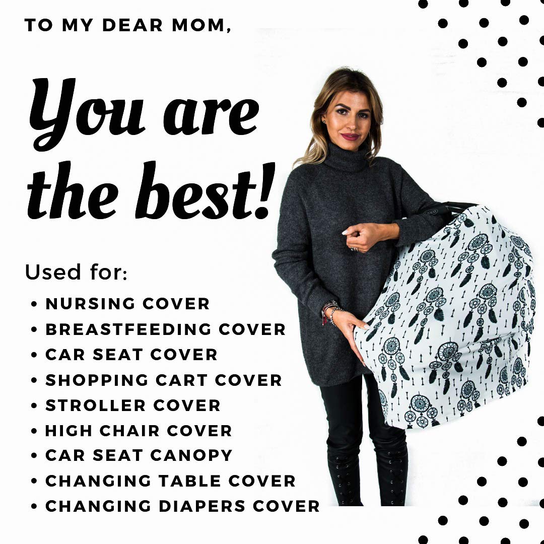 Premium Soft Nursing Breastfeeding Cover Scarf, Baby Car Seat Cover