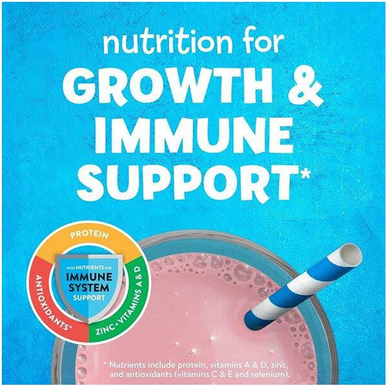 PediaSure Grow & Gain with Immune Support, Kids Protein Shake, 27 Vitamins and Minerals, 7g Protein,