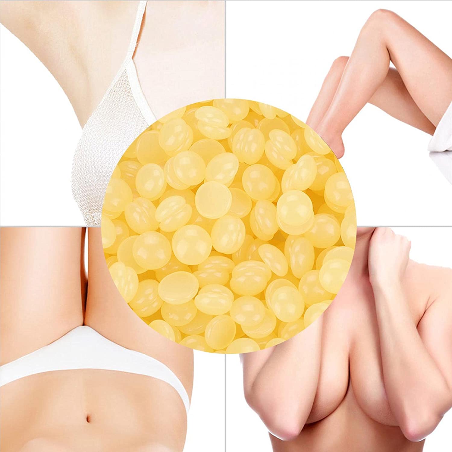 Professional Hard Wax Beads, Painless Gentle Hair Removal No Depilatory Paper Professional for Remov