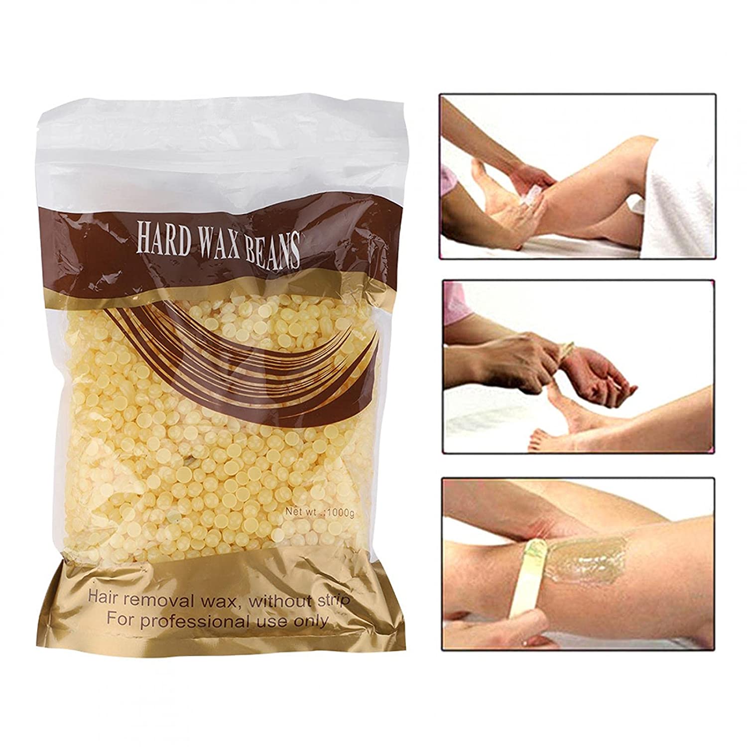 Professional Hard Wax Beads, Painless Gentle Hair Removal No Depilatory Paper Professional for Remov