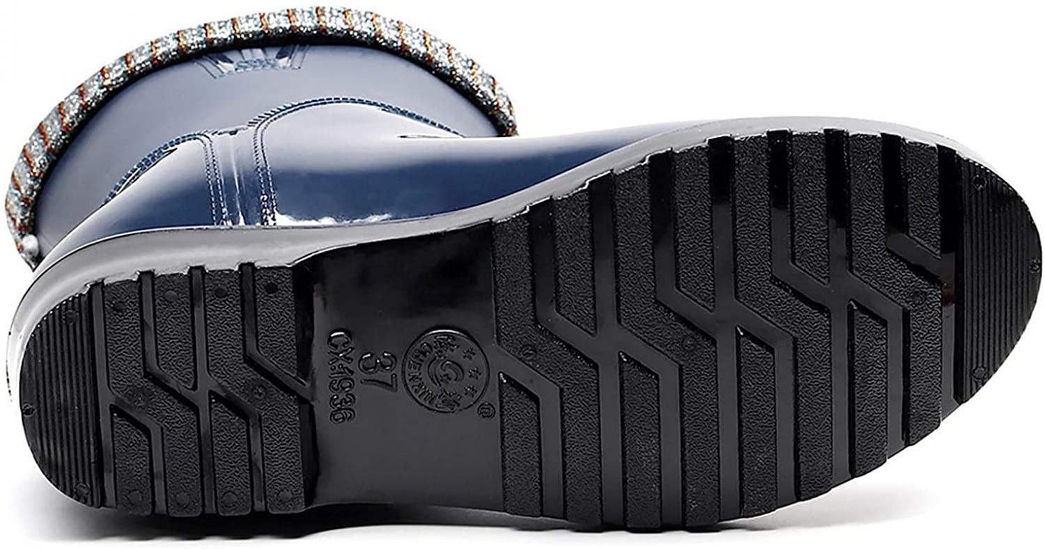 Aunimeifly Short rain Boots for Women and Waterproof Garden Shoes Stylish Light Ankle Rain Shoes and