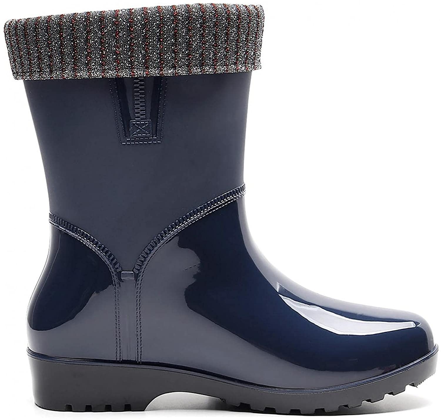 Aunimeifly Short rain Boots for Women and Waterproof Garden Shoes Stylish Light Ankle Rain Shoes and