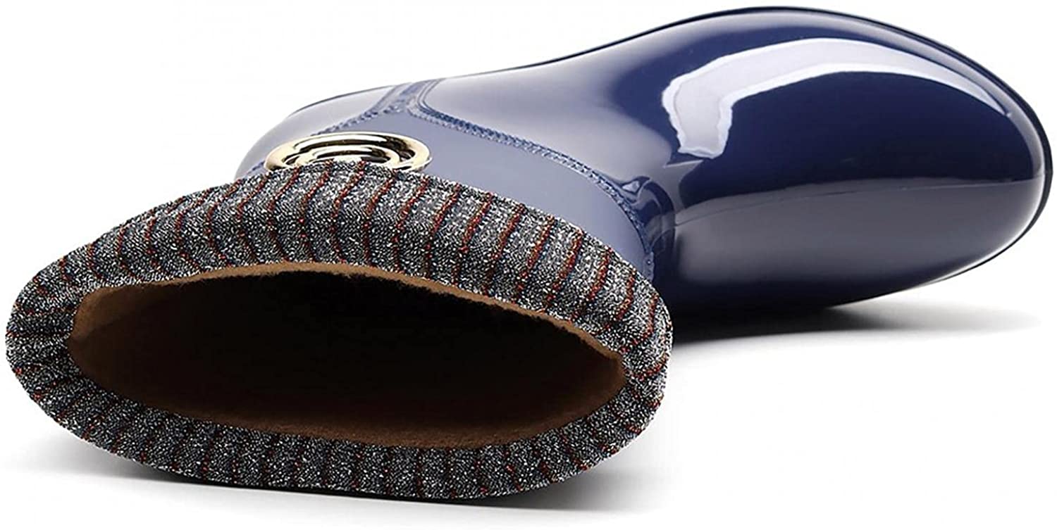 Aunimeifly Short rain Boots for Women and Waterproof Garden Shoes Stylish Light Ankle Rain Shoes and