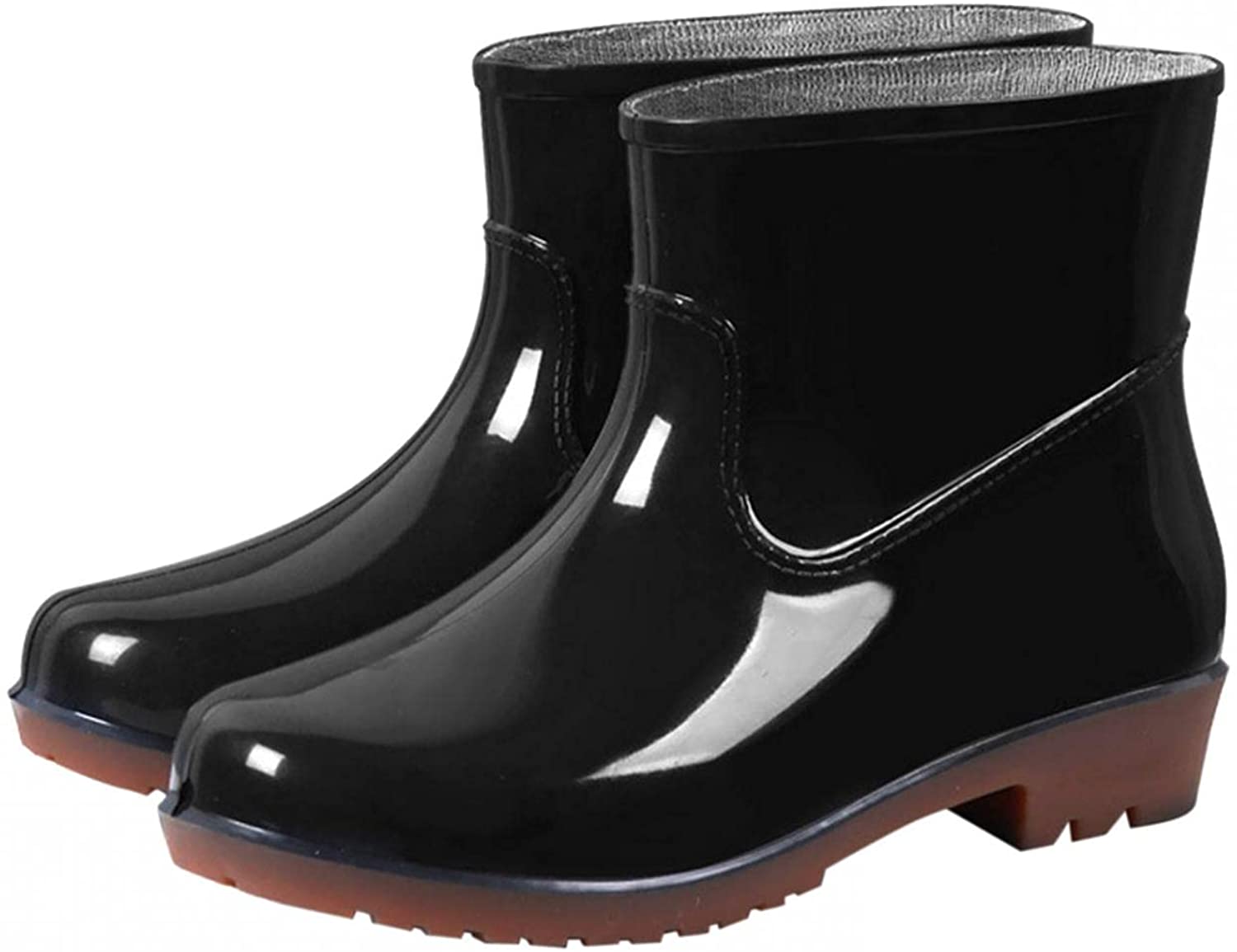 Aunimeifly Short rain Boots for Women and Waterproof Garden Shoes Stylish Light Ankle Rain Shoes and