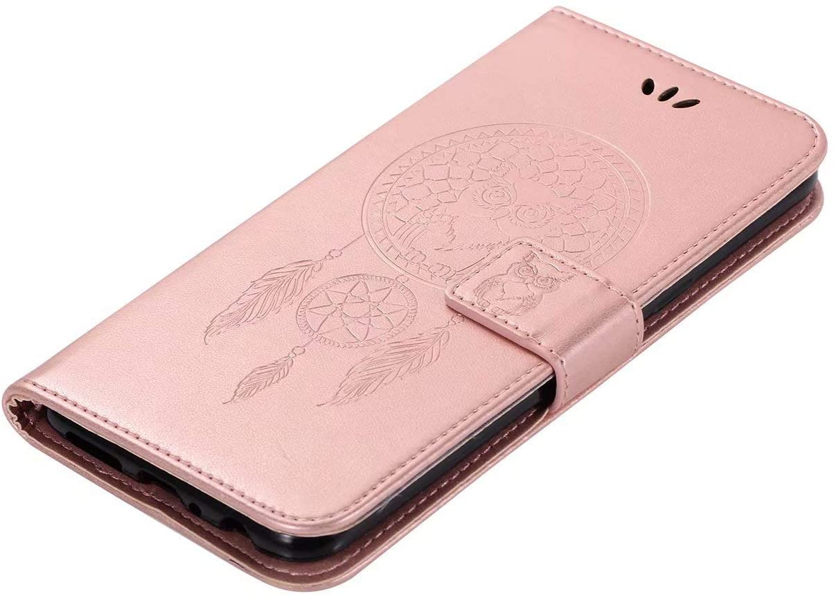 for Samsung Galaxy Note 10 Case, Shockproof PU Leather Flip Case Notebook Wallet Cover Embossed Cute