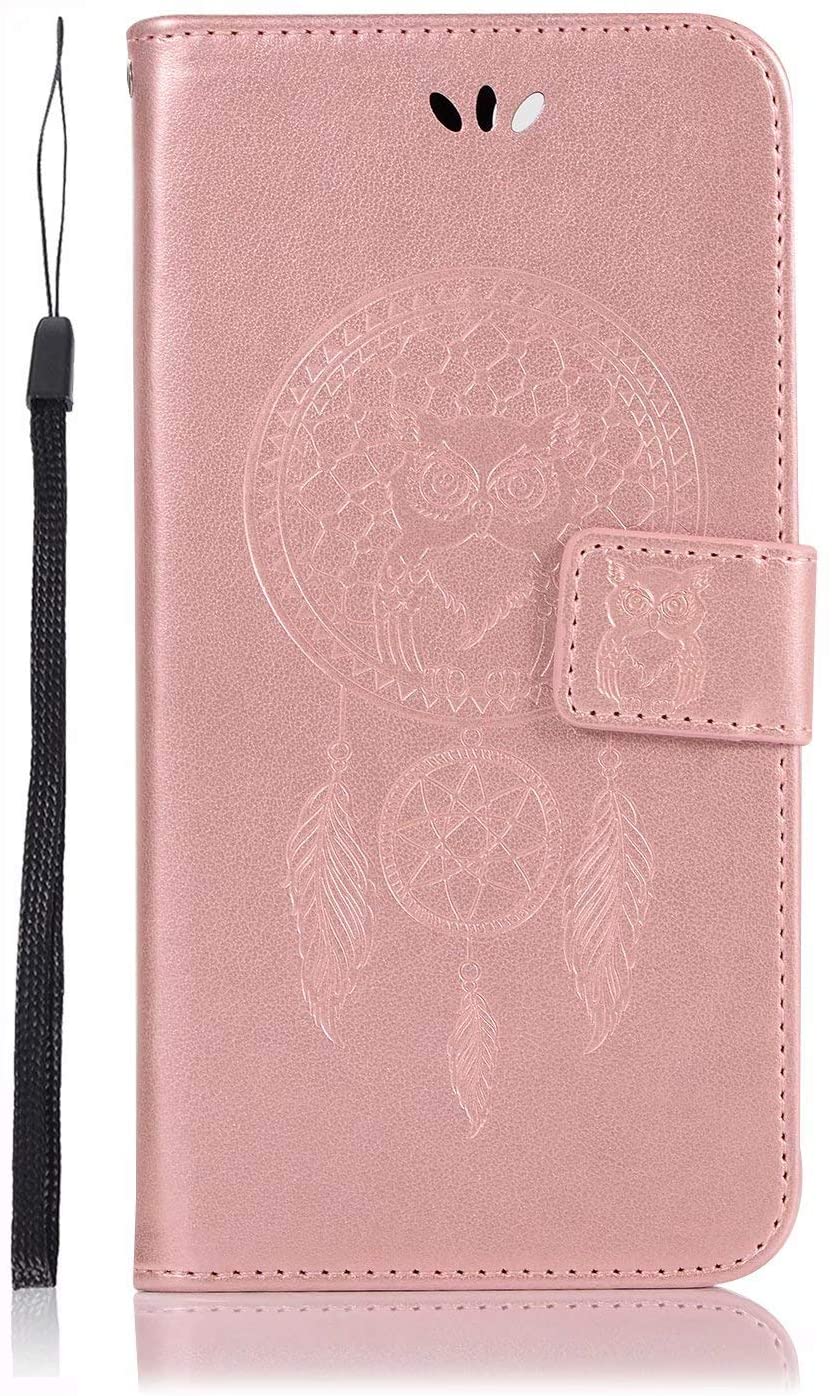 for Samsung Galaxy Note 10 Case, Shockproof PU Leather Flip Case Notebook Wallet Cover Embossed Cute