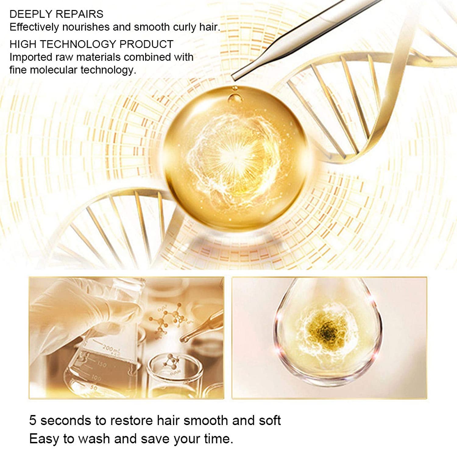 60ml Hair Mask Deep Conditioner, Hair Care Conditioner Treatment Deeply Moisturizing Nutrient Smooth