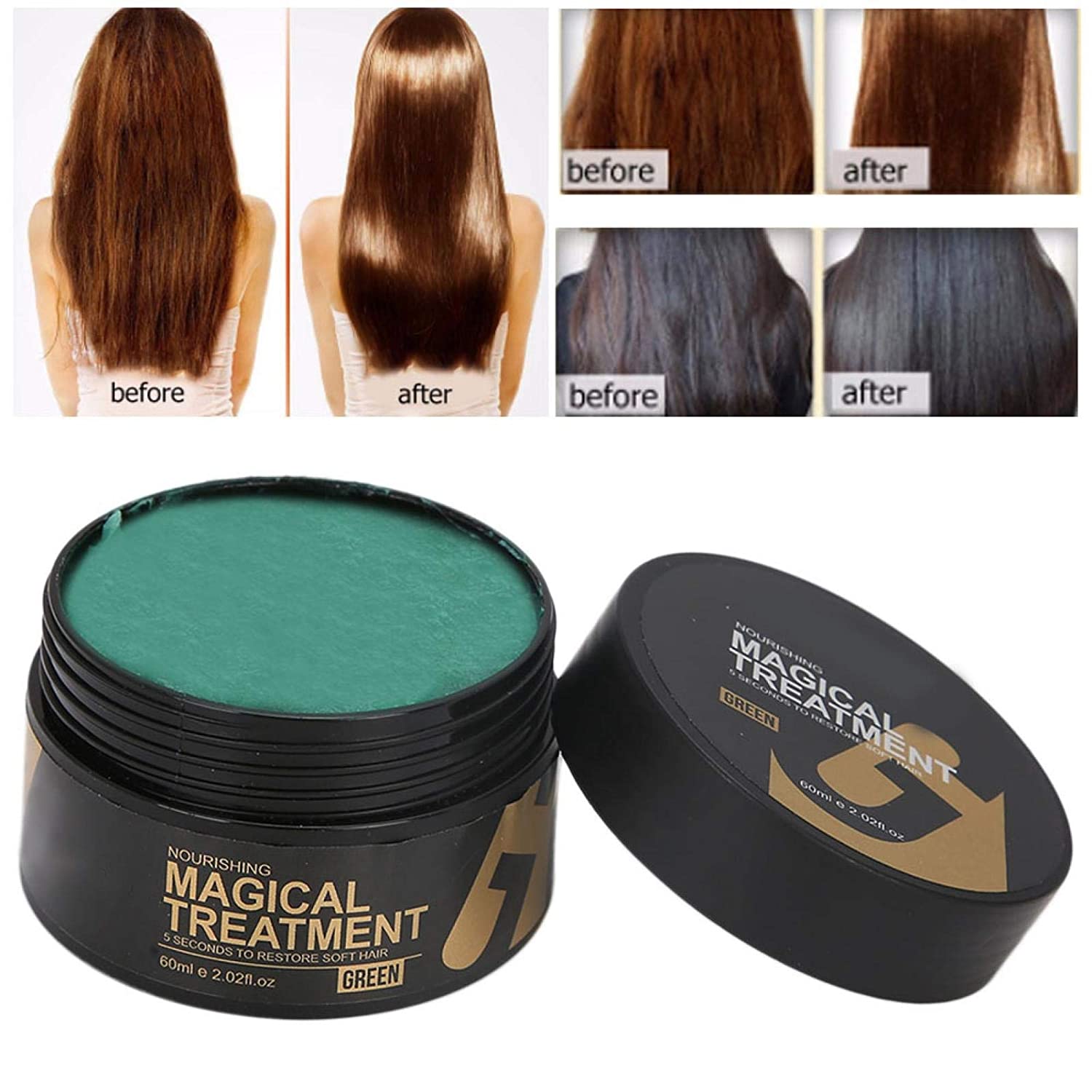 60ml Hair Mask Deep Conditioner, Hair Care Conditioner Treatment Deeply Moisturizing Nutrient Smooth