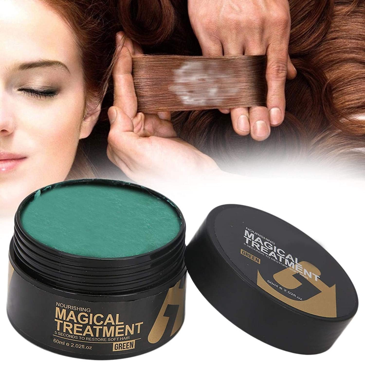 60ml Hair Mask Deep Conditioner, Hair Care Conditioner Treatment Deeply Moisturizing Nutrient Smooth