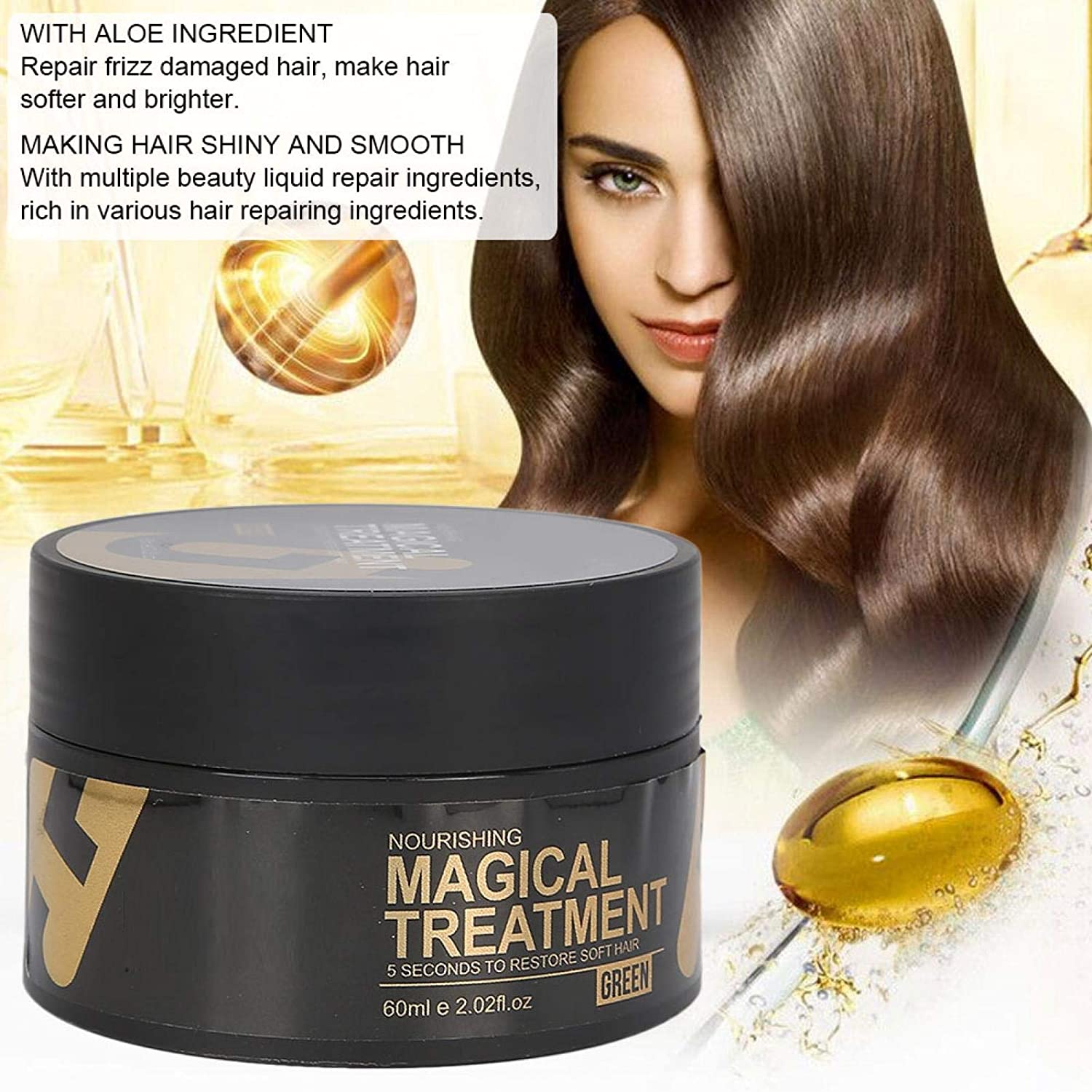 60ml Hair Mask Deep Conditioner, Hair Care Conditioner Treatment Deeply Moisturizing Nutrient Smooth