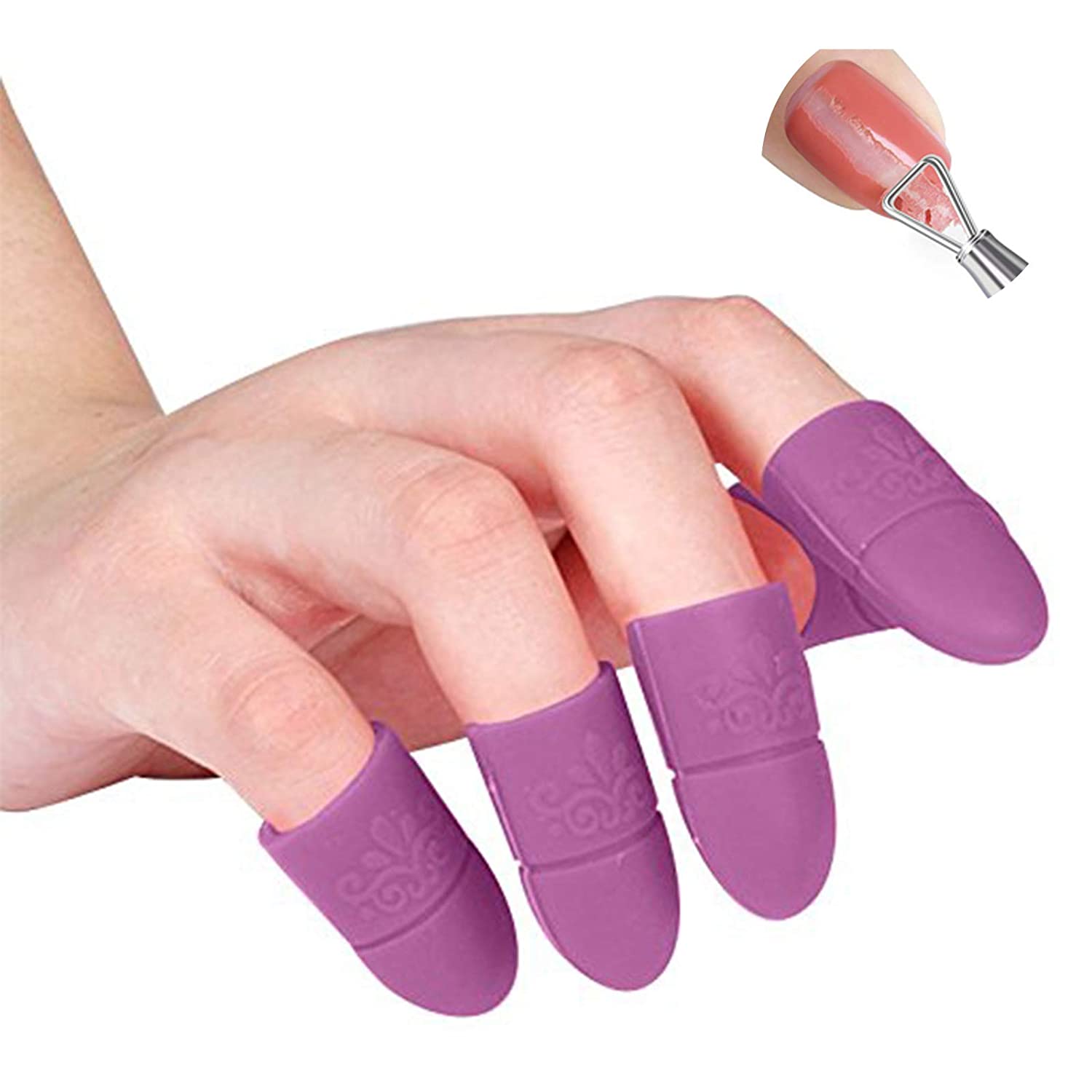 Nail Polish Remover Wrap Clips Soft Silicone Nails Art Soak Off Clip, UV Nail Polish Remover Clips S