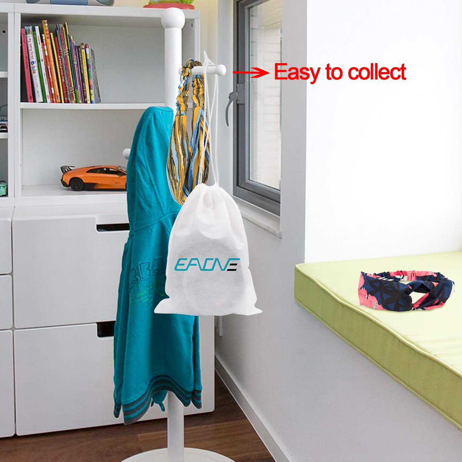 16 Pcs Boho Headbands for Women, EAONE Fashion Headbands Floral Bandeau Headbands Elastic Hair Bands