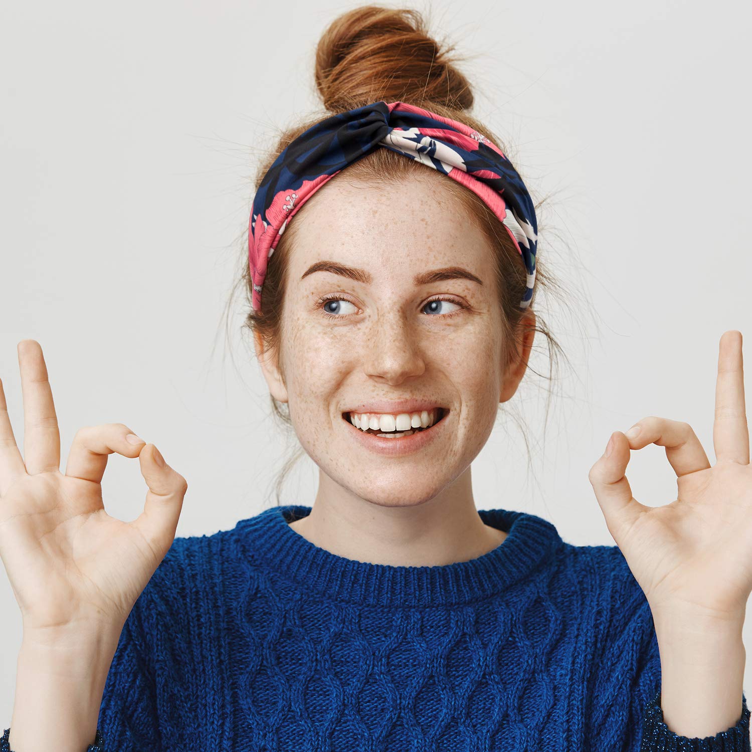 16 Pcs Boho Headbands for Women, EAONE Fashion Headbands Floral Bandeau Headbands Elastic Hair Bands