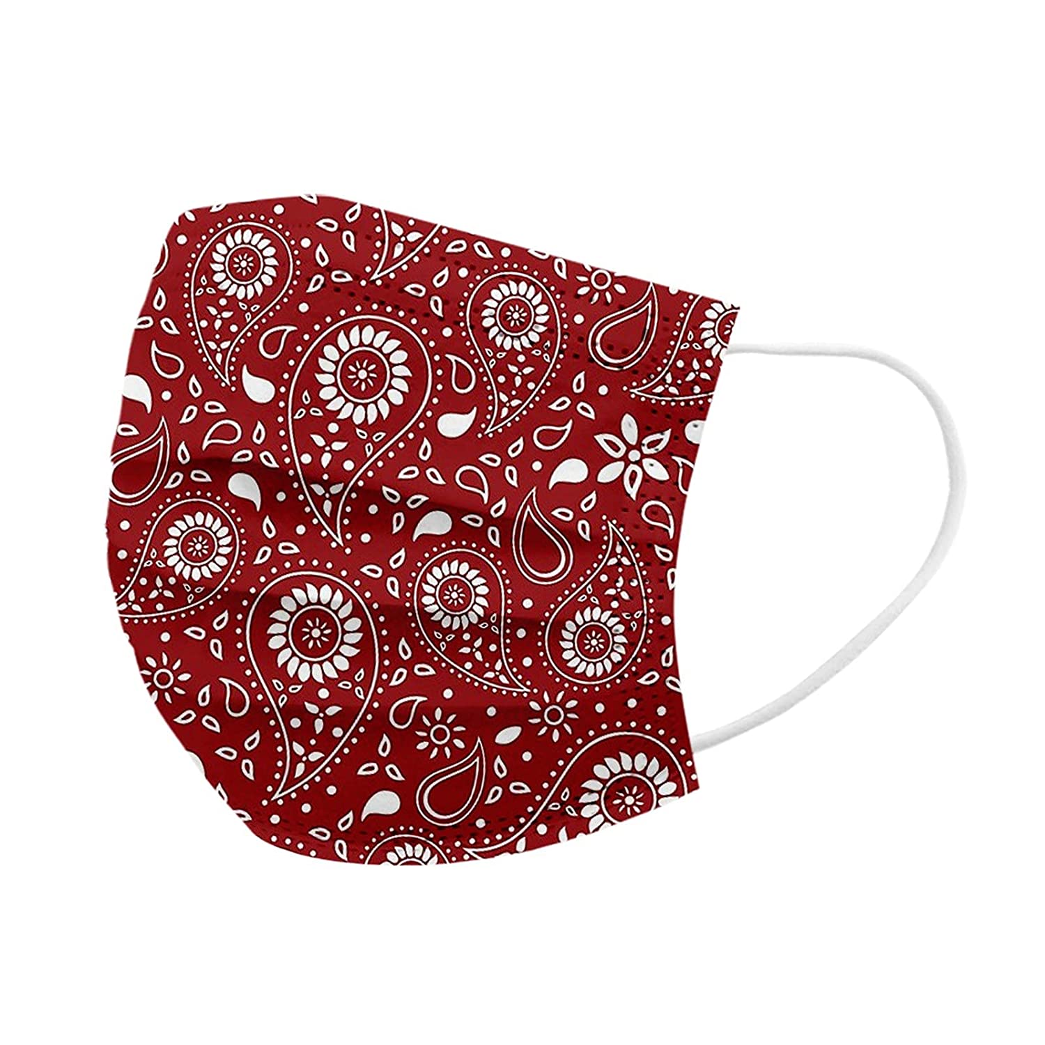 Disposable Face_Mask - 50PCS 3Ply Waterproof Non-Woven Cloth Earloop Face_Masks, 3D Cartoon Printed