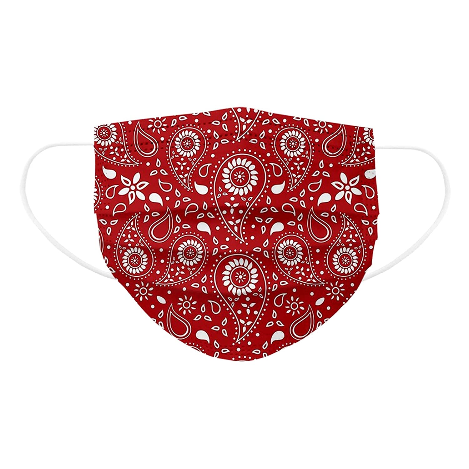 Disposable Face_Mask - 50PCS 3Ply Waterproof Non-Woven Cloth Earloop Face_Masks, 3D Cartoon Printed