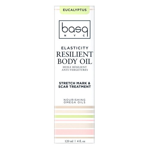 Basq Skin Care Resilient Body Stretch Mark Oil, Eucalyptus, 4 Fluid Ounce