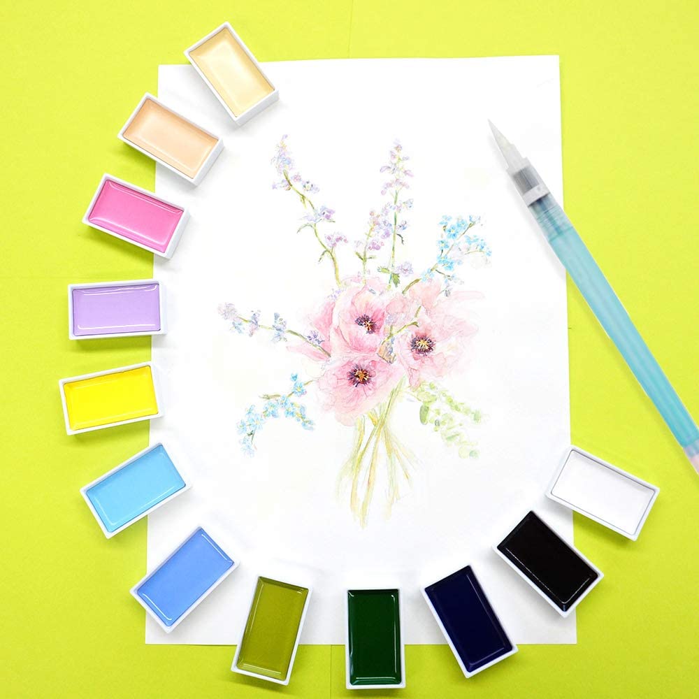 Kuretake Gansai Tambi Watercolors, 48 Colors