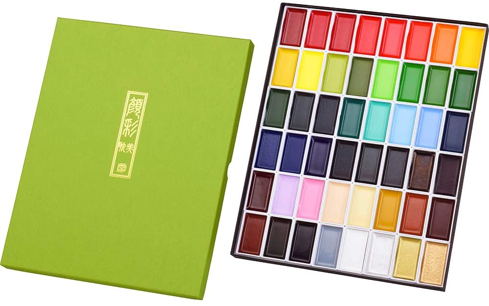 Kuretake Gansai Tambi Watercolors, 48 Colors