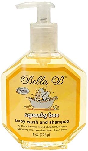 BELLA B Squeaky Bee Bodywash and Shampoo 13 oz - Baby Body Wash And Shampoo - Baby Bath Wash - Organ
