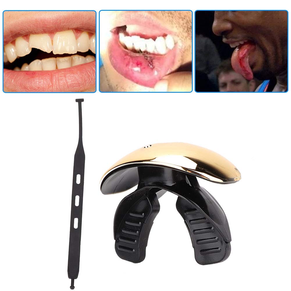 Non-Toxic Teeth Protector, Boxing Mouth Guard, Harmless for Sports for Adult(Golden)