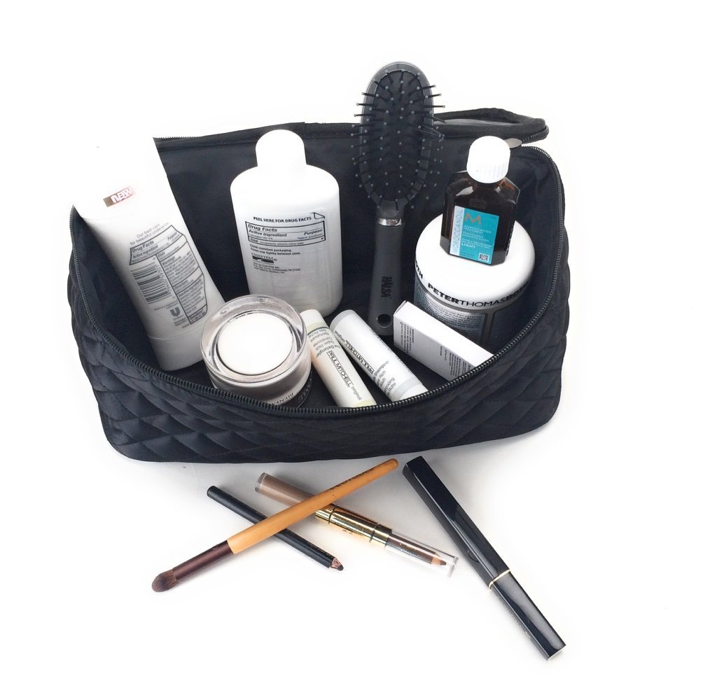 Black Cosmetic Bag by Models-on-the-Go Large Size