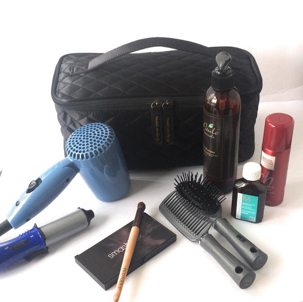 Black Cosmetic Bag by Models-on-the-Go Large Size