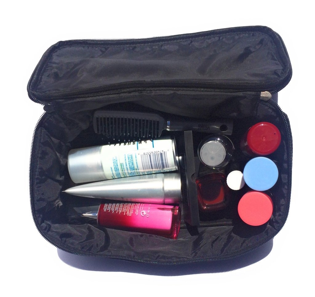 Black Cosmetic Bag by Models-on-the-Go Large Size