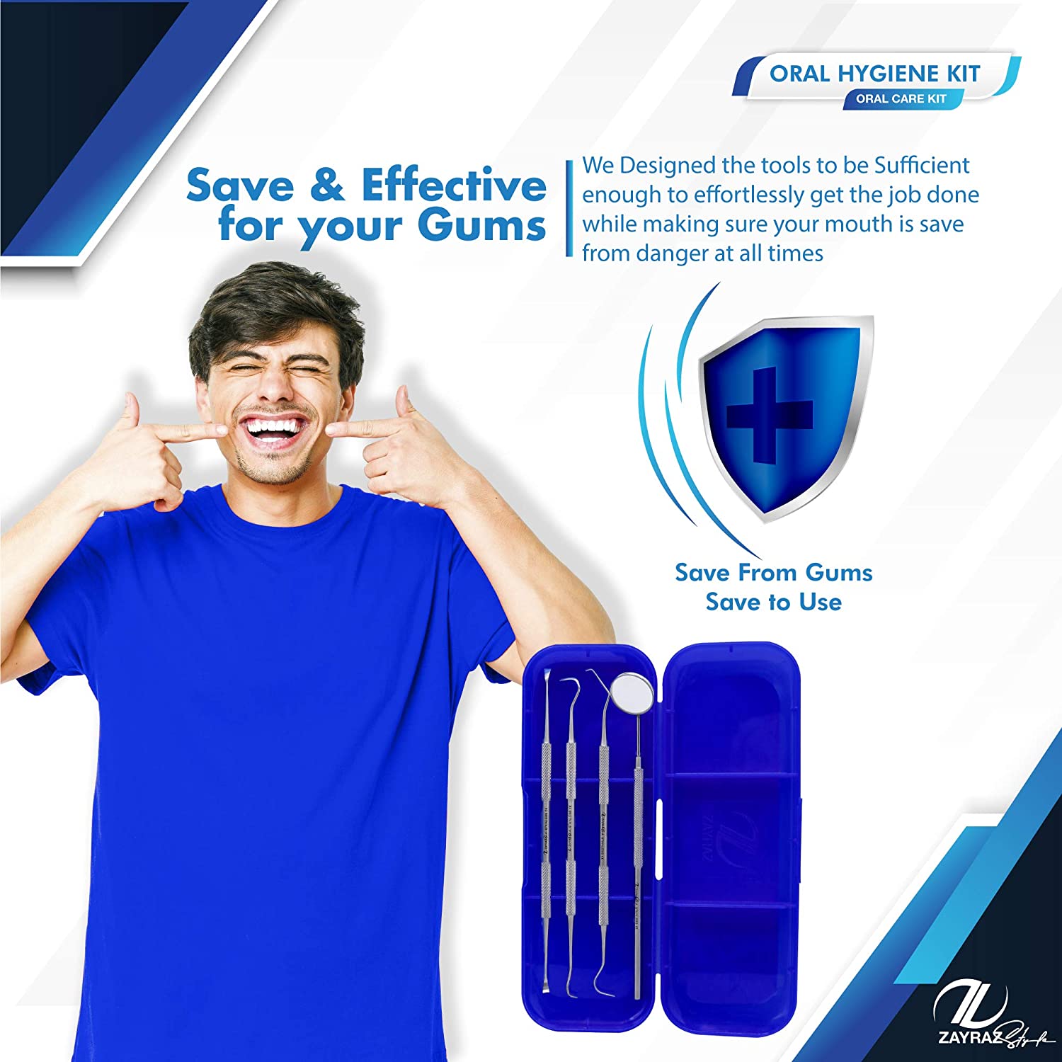 Zayraz Dental Care Set Dentist Tools Kit, Professional Calculus and Plaque Remover Set, Dental Hygie