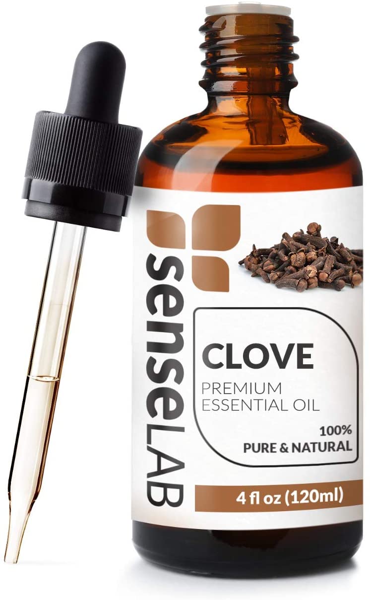SenseLAB Clove Essential Oil - 100 % Pure Extract Clove Oil Therapeutic Grade - Skin Care Oil - Oral