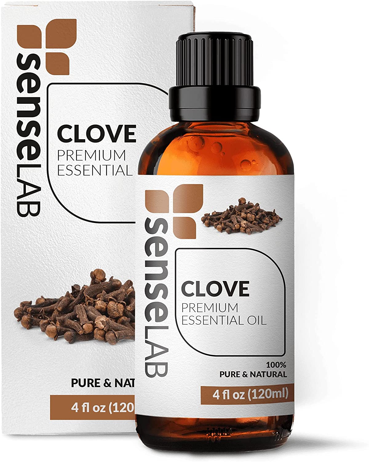 SenseLAB Clove Essential Oil - 100 % Pure Extract Clove Oil Therapeutic Grade - Skin Care Oil - Oral