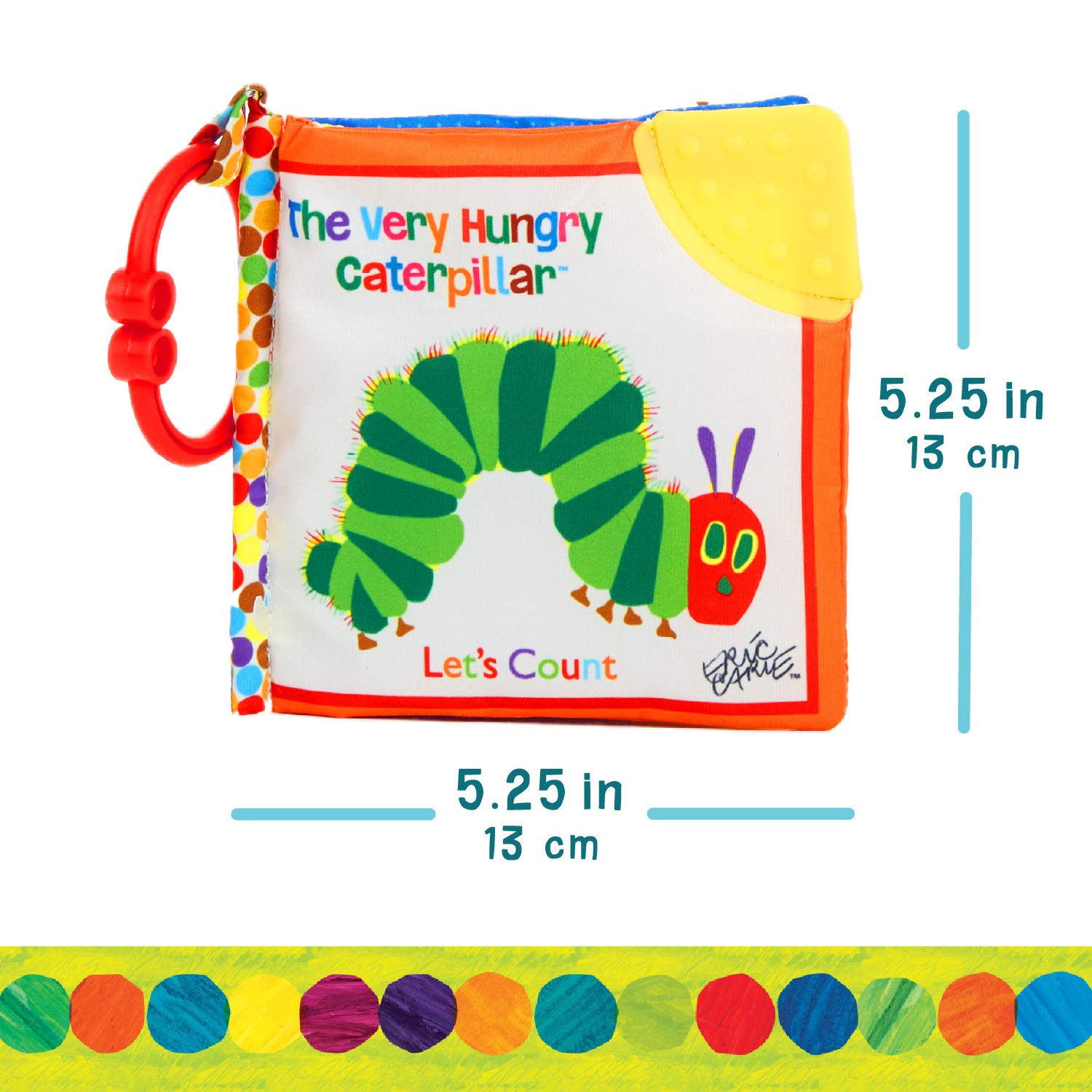 Let's Count Soft Book - World of Eric Carle The Very Hungry Caterpillar Baby Teething Crinkle Book